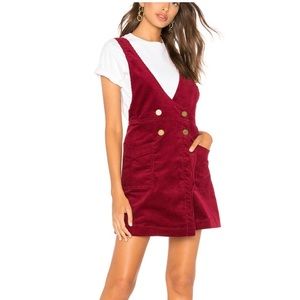 Free People Canyonlands Corduroy Jumper Burgundy Size 2 ❤️💋